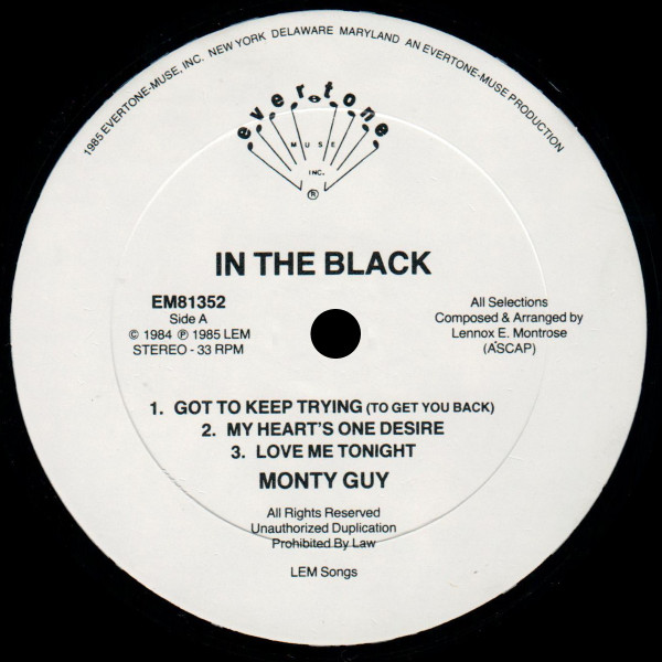 descargar álbum Monty Guy - In The Black