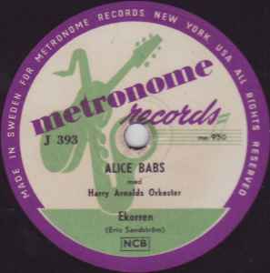 Alice Babs - Ekorren / Världens Minsta Elefant album cover