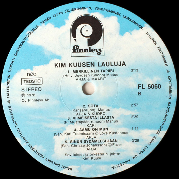 lataa albumi Kim Kuusi - Kim Kuusen Lauluja