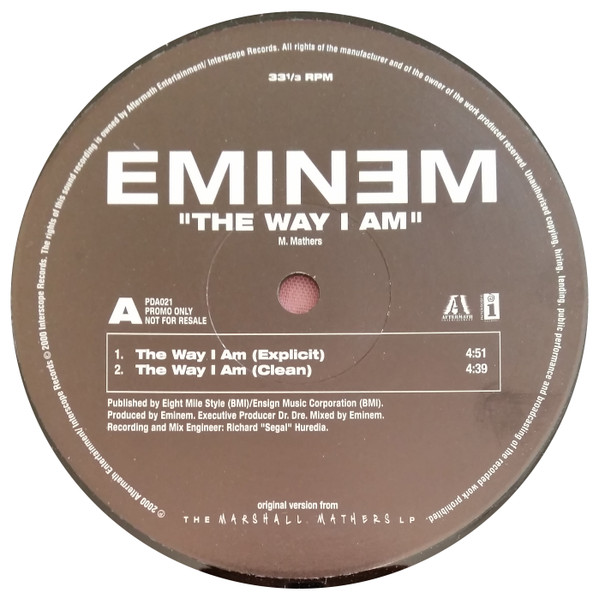 Eminem – The Way I Am (2000, CD) - Discogs