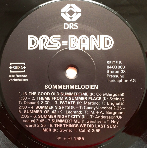 Album herunterladen DRS Big Band - Sommer Melodien