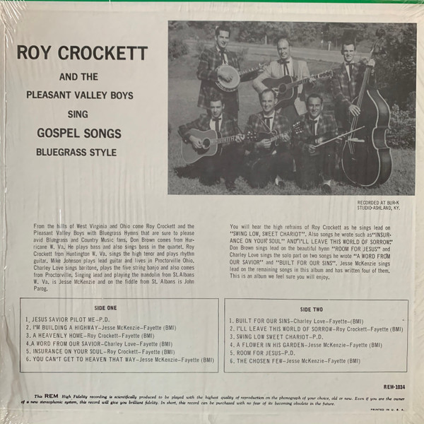 descargar álbum Roy Crockett And The Pleasant Valley Boys - Sings Gospel Songs Bluegrass Style