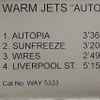 Warm Jets - Autopia EP