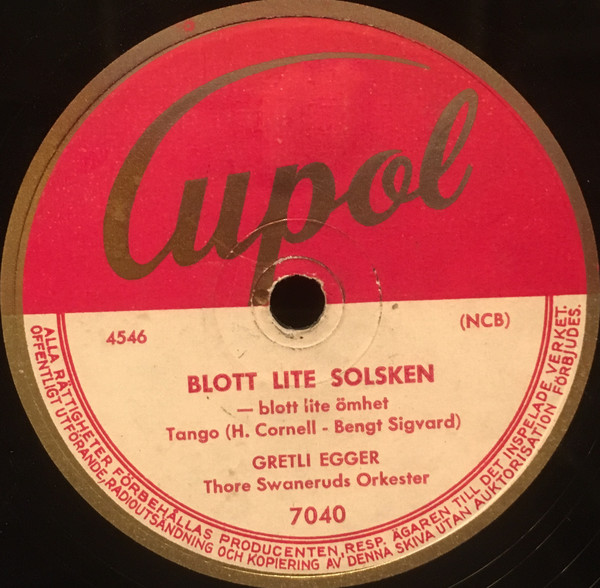 Album herunterladen Gretli Egger - Blott Lite Solsken Blott Lite Ömhet Fiskarflickans Sång