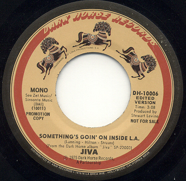 Jiva – Something's Goin' On Inside L.A. (1975, Vinyl) - Discogs