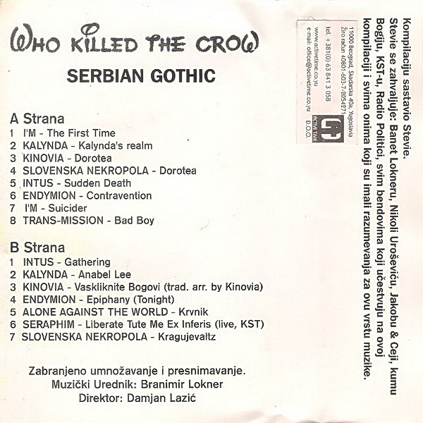 Album herunterladen Various - Who Killed The Crow Serbian Gothic