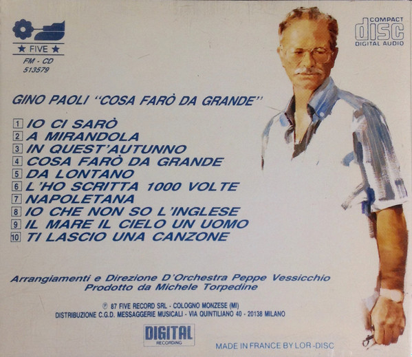 Gino Paoli - Cosa Farò Da Grande, Releases