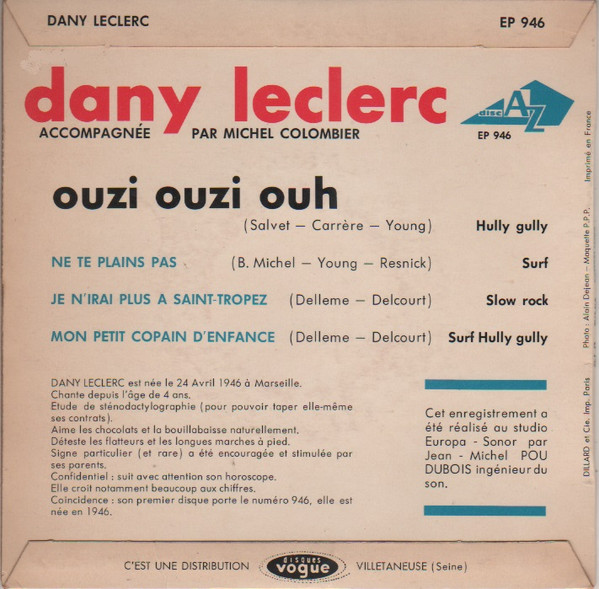 télécharger l'album Dany Leclerc - Ouzi Ouzi Ouh
