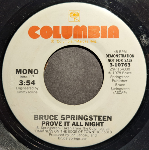Bruce Springsteen - Prove It All Night | Releases | Discogs