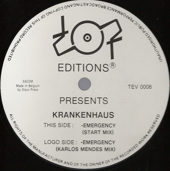 高騰12inch☆Krankenhaus / Emergency現在 Discogsで 50000円France盤