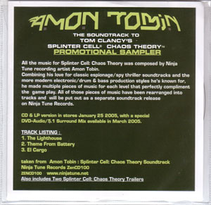Amon Tobin – Chaos Theory - The Soundtrack To Tom Clancy's 