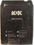 Cover of Back In Black, 1980, 8-Track Cartridge