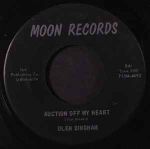 Olen Bingham - Auction Off My Heart / The Bottle The Blues And I album cover