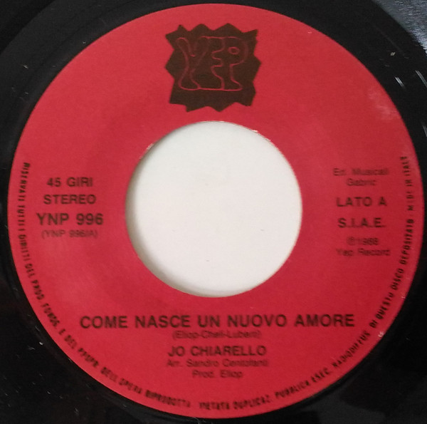 télécharger l'album Jo Chiarello - Come Nasce Un Nuovo Amore