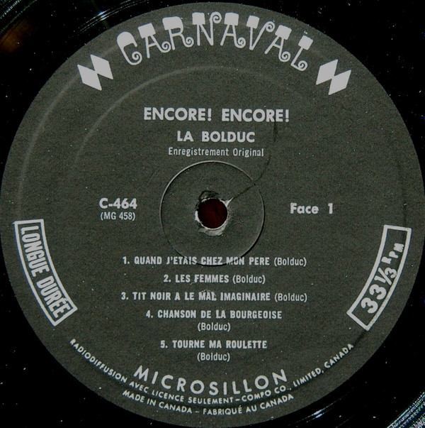 La Bolduc - Encore! Encore! | Carnaval (C-464) - 3