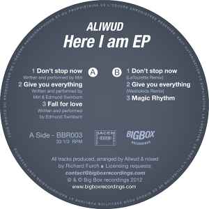 Aliwud - Here I Am EP album cover
