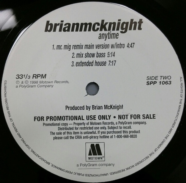 Brian McKnight – Anytime (1998, Vinyl) - Discogs