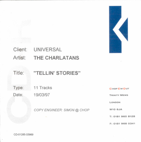 The Charlatans – Tellin' Stories (1997, CDr) - Discogs