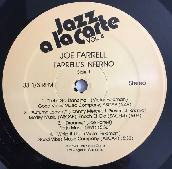 last ned album Joe Farrell - Farrells Inferno