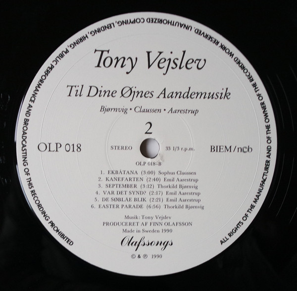 Album herunterladen Download Tony Vejslev - Til Dine Øjnes Aandemusik album
