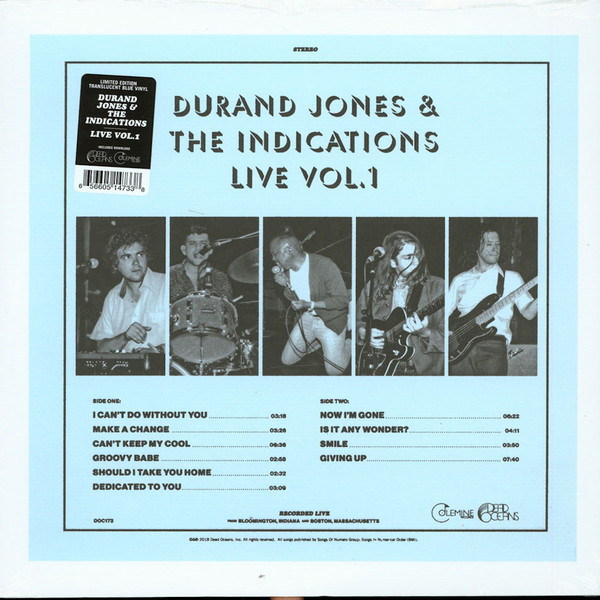 Durand Jones & The Indications – Live Vol. 1 (2018, Blue 
