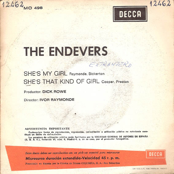ladda ner album The Endevers - Shes My Girl