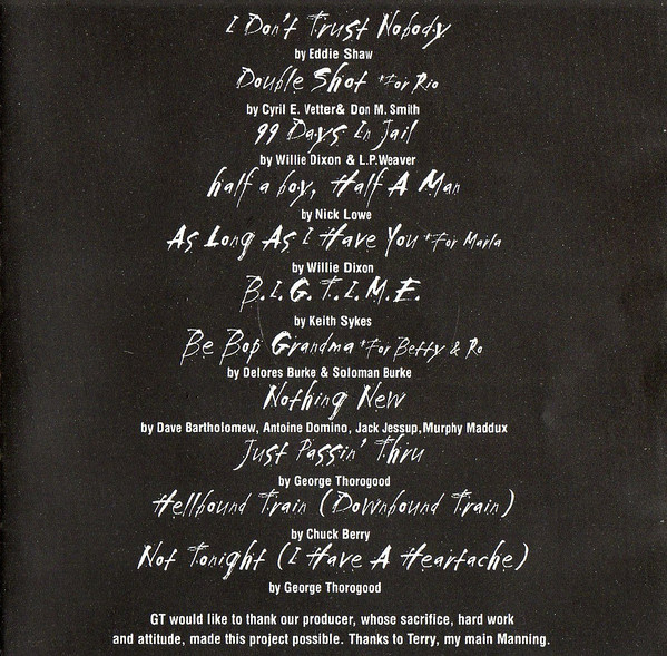 last ned album George Thorogood And The Destroyers - Half A Boy Half A Man