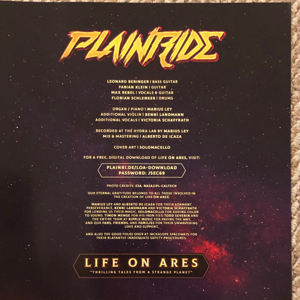 lataa albumi Plainride - Life On Ares Thrilling Tales From A Strange Planet