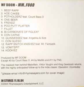 MF DOOM - MM..FOOD - Rhymesayers Entertainment