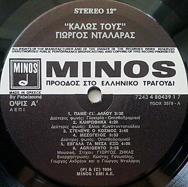 last ned album Γιώργος Νταλάρας - Καλώς Τους