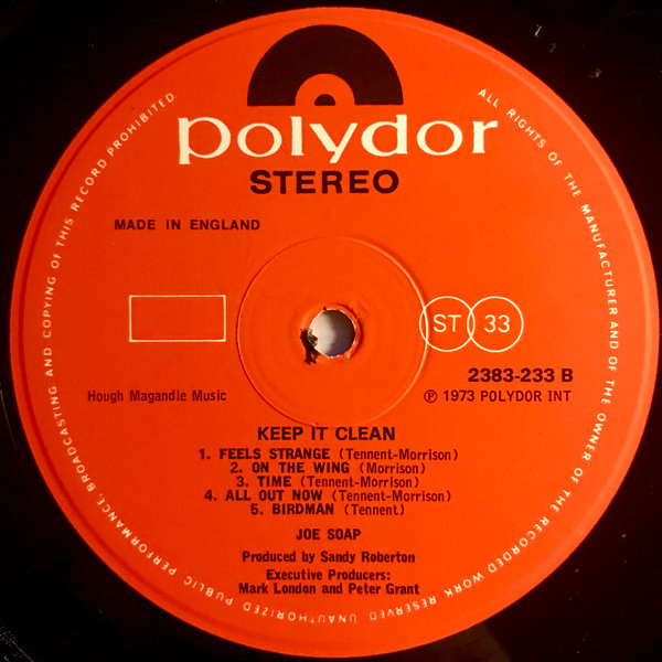 Joe Soap - Keep It Clean | Polydor (2383 233) - 4