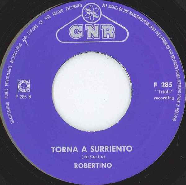 ladda ner album Robertino - Santa Lucia Torna A Surriento
