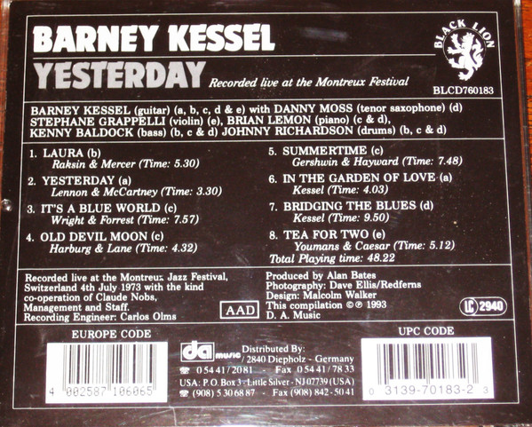 descargar álbum Barney Kessel - Yesterday