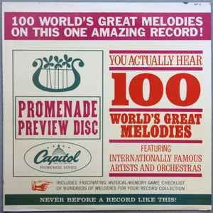 Various - The Promenade 100: Excerpts From 100 Great Melodies album cover