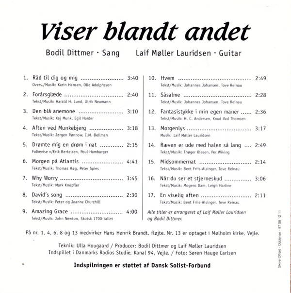 descargar álbum Laif Møller Lauridsen, Bodil Dittmer - Viser Blandt Andet