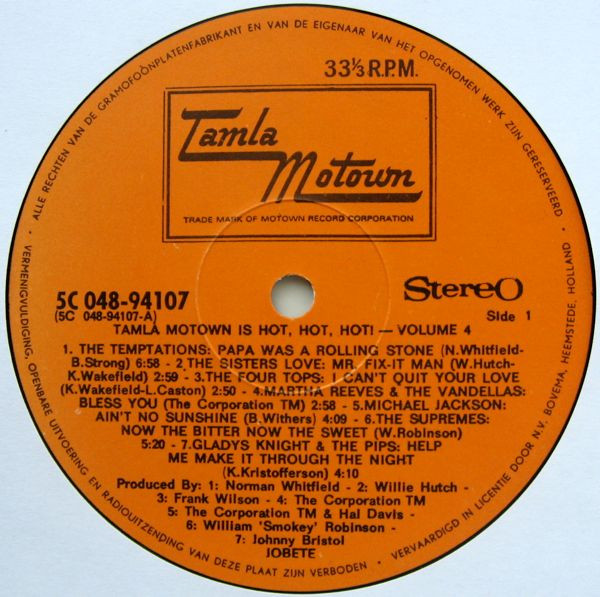 last ned album Download Various - Tamla Motown Is Hot Hot Hot Volume 4 album