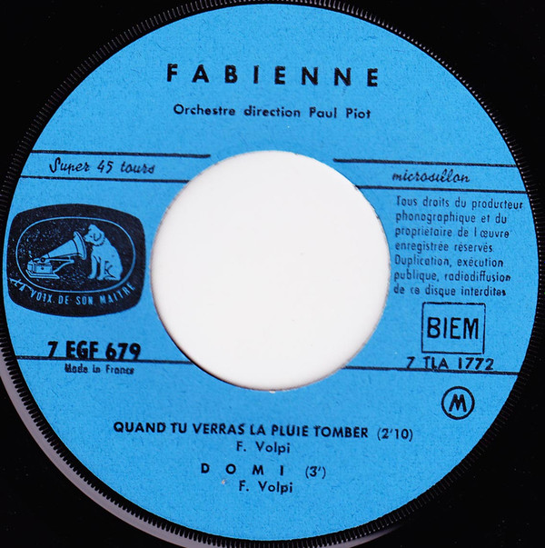 ladda ner album Fabienne - Quand Tu Verras La Pluie Tomber