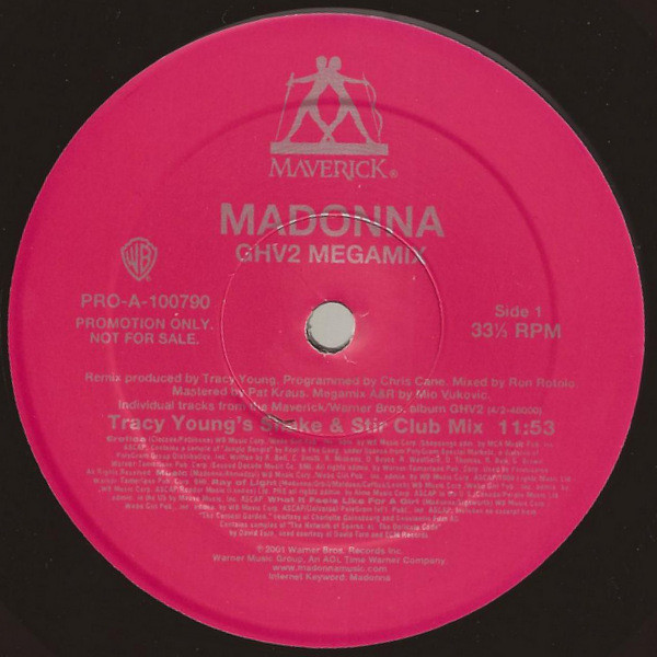 Madonna – GHV2 Megamix (2001, Vinyl) - Discogs