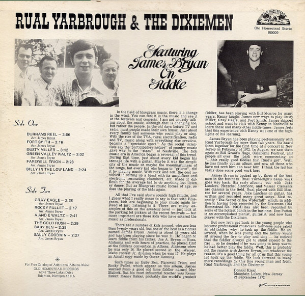 Album herunterladen Rual Yarbrough And The Dixiemen With James Bryan - Rual Yarbrough The Dixiemen Featuring James Bryan On Fiddle