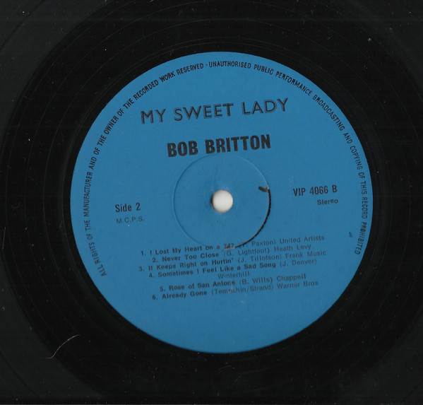 ladda ner album Bob Britton - My Sweet Lady