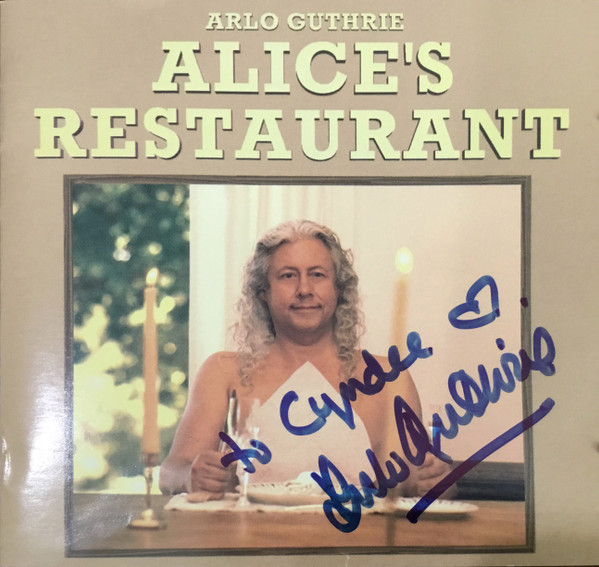 Vintage cookbook Alices Restaurant Arlo Guthrie record dust