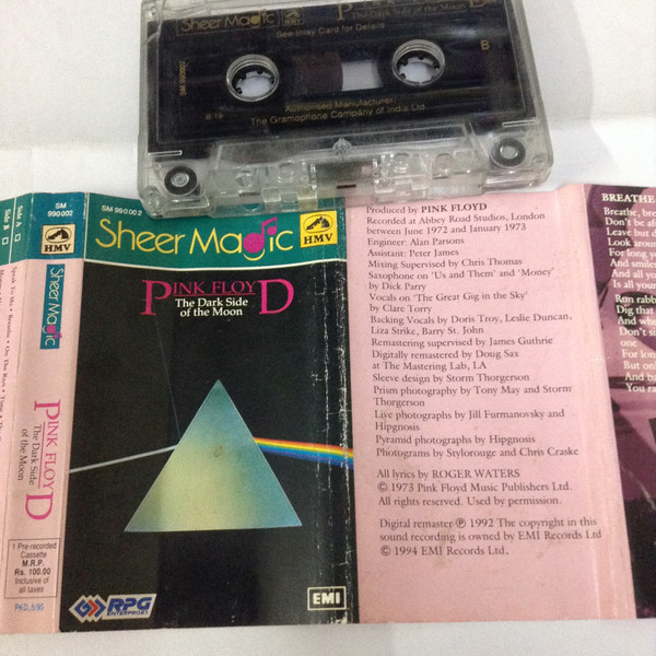 Pink Floyd Cassette, The Dark Side Of The Moon Cassette Tape, 1973