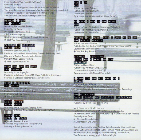 Album herunterladen Various - Wicker Park Soundtrack Album