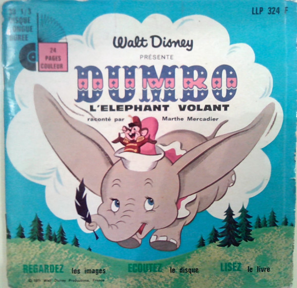 Disney Livre-disque vinyle Dumbo