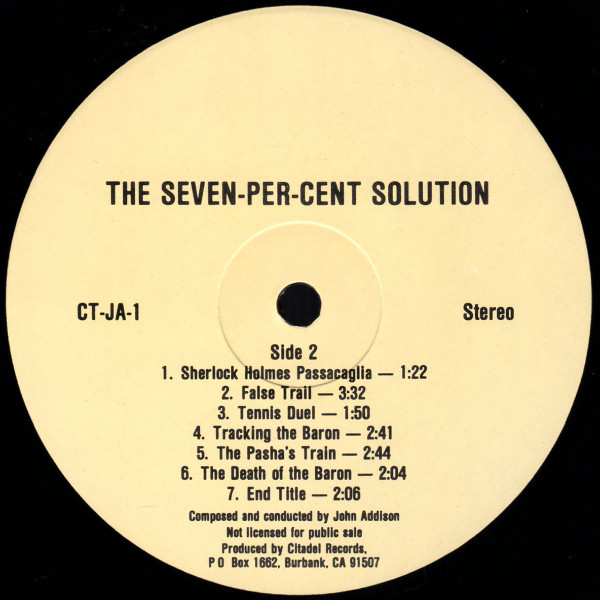 descargar álbum John Addison - The Seven Per Cent Solution The Film Score