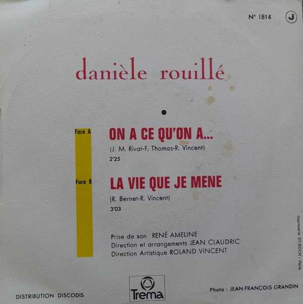 baixar álbum Danièle Rouillé - On A Ce QuOn A