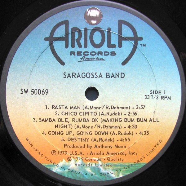 Saragossa Band - Saragossa Band | Ariola Records America (SW 50069) - 3