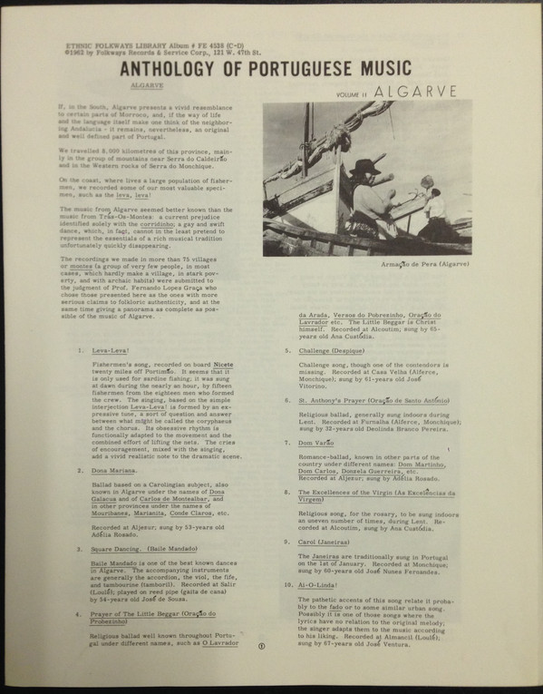 baixar álbum Michel Giacometti Fernando LopesGraça - Anthology Of Portuguese Music Volume One Tras Os Montes Volume Two Algarve