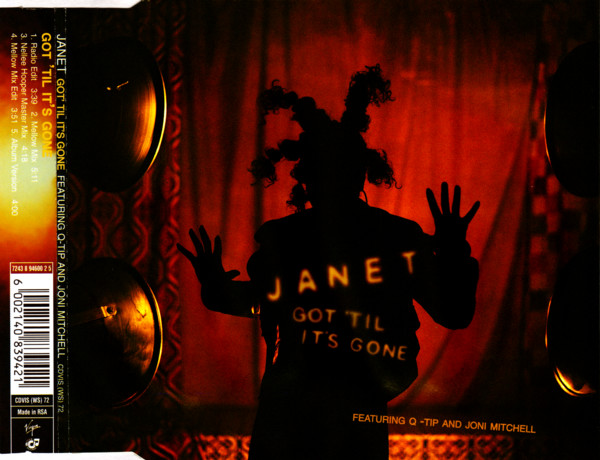 linje foran peeling Janet Featuring Q-Tip And Joni Mitchell – Got 'Til It's Gone (1997, CD) -  Discogs