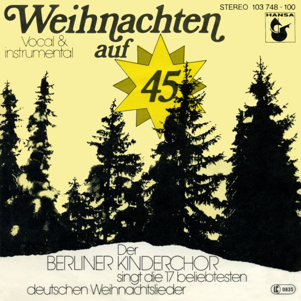 télécharger l'album Der Berliner Kinderchor - Weihnachten Auf 45
